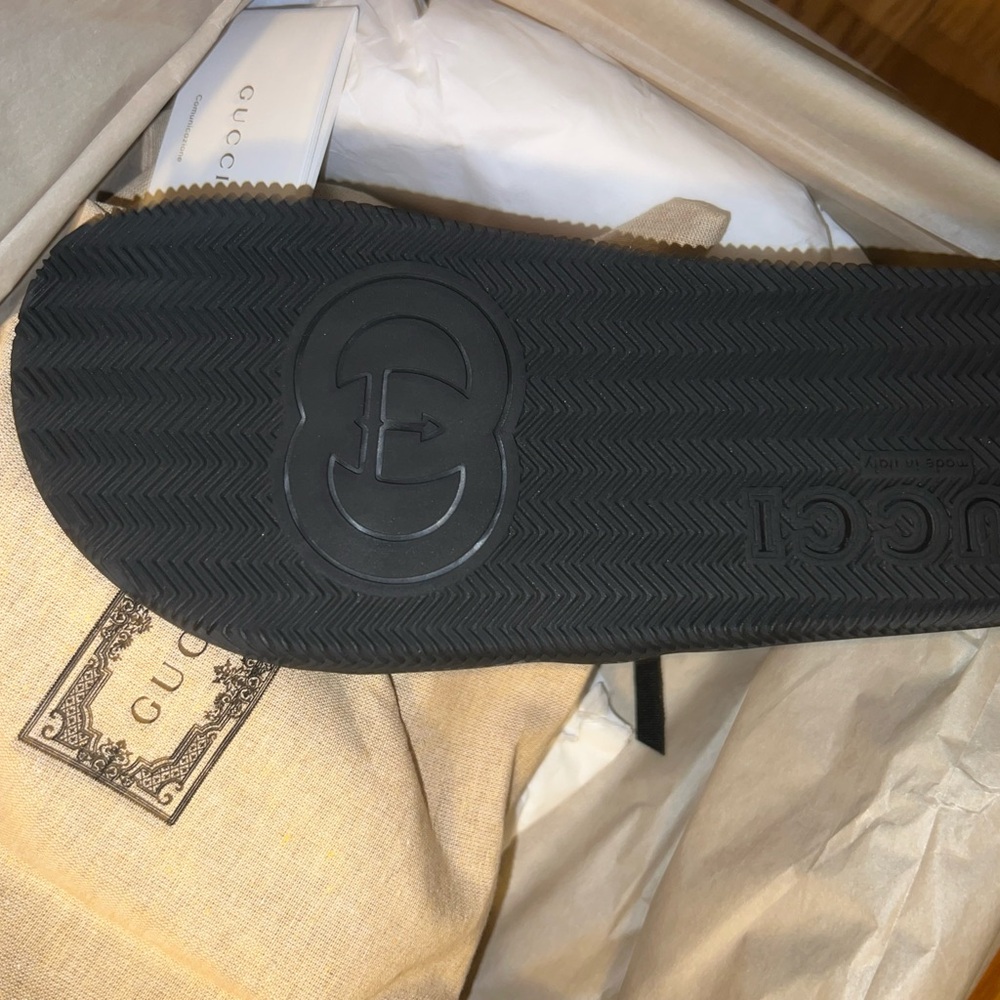 Gucci Black and Red Slides BRAND NEW sz 14 - Picture 4 of 4